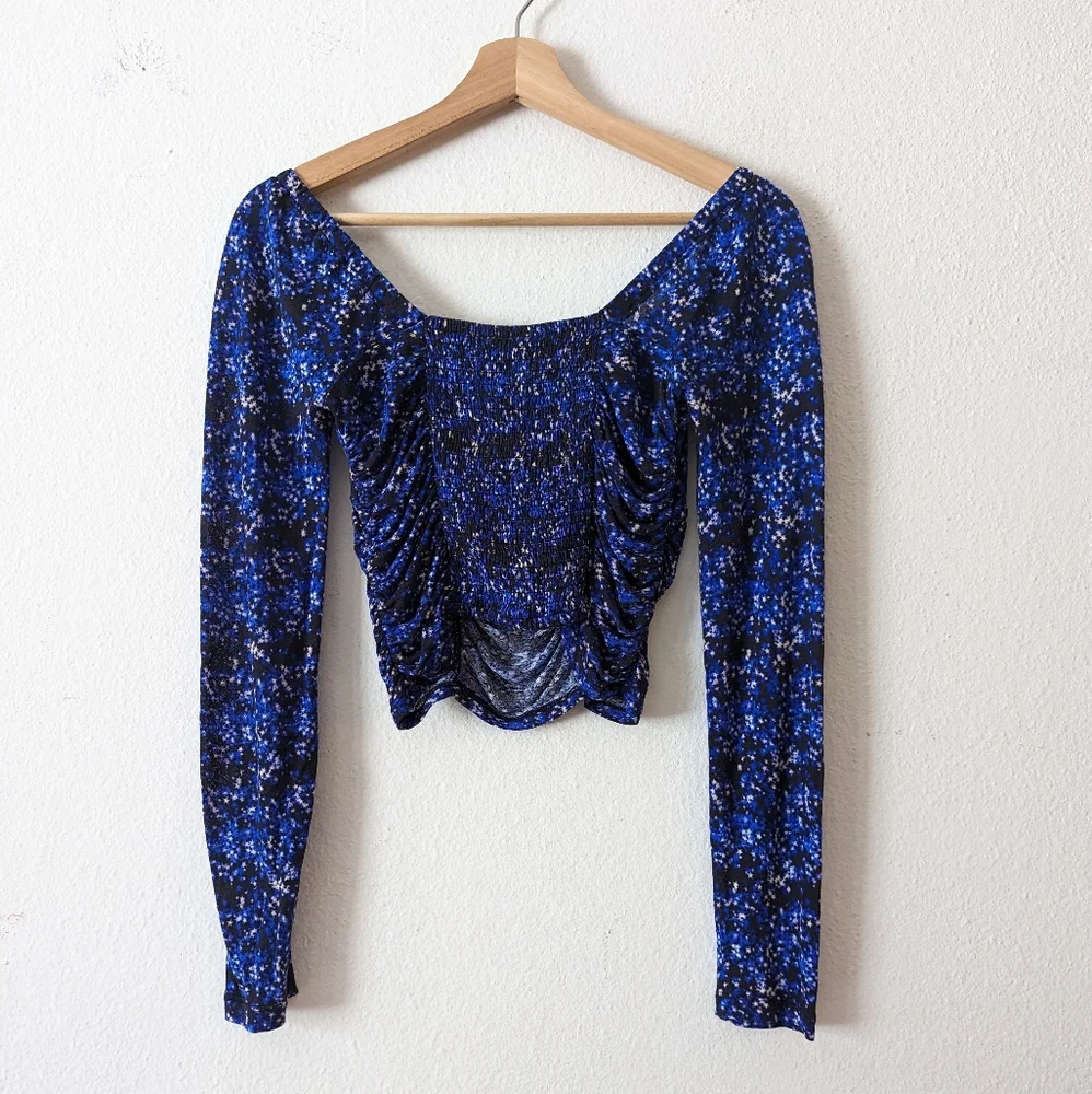Urban Outfitters Juliana Crepe Cutout Cropped Top